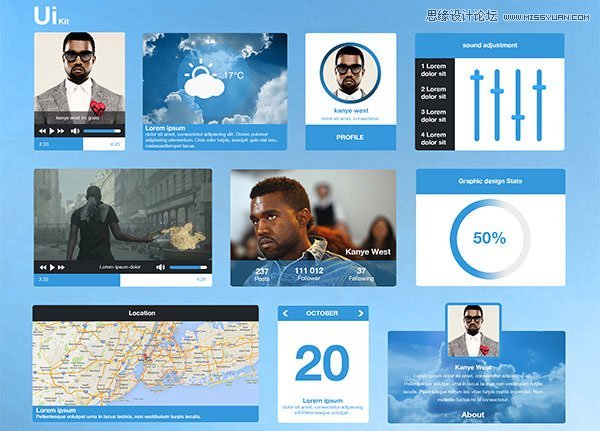 Ui-kit-by-Khader-bini 2013秋季配色不错的UIKIT素材集合下载