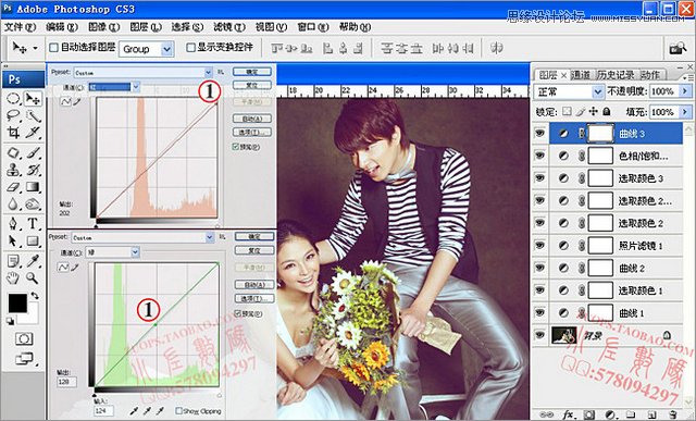 Photoshop随心所欲给婚纱照片换背景