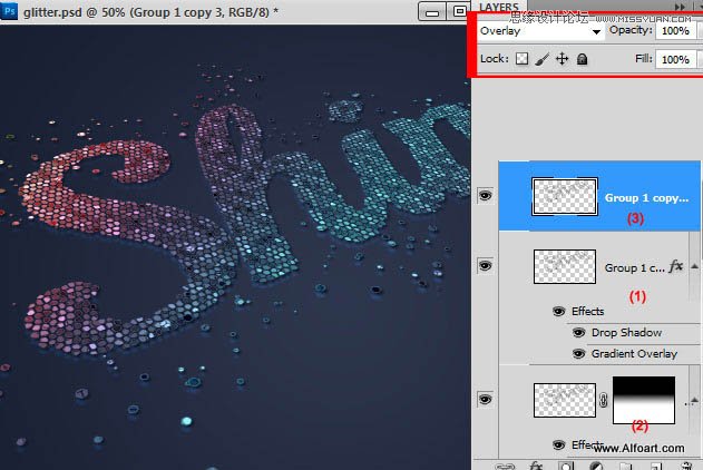 Photoshop制作由圆点组成的彩色艺术字教程