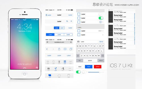20套免费大气的iOS7风格UI设计元素