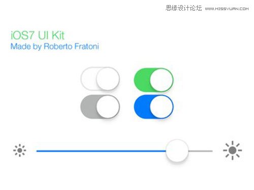 20套免费大气的iOS7风格UI设计元素