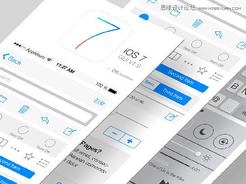 20套免费大气的iOS7风格UI设计元素