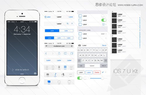 20套免费大气的iOS7风格UI设计元素