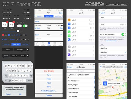 20套免费大气的iOS7风格UI设计元素
