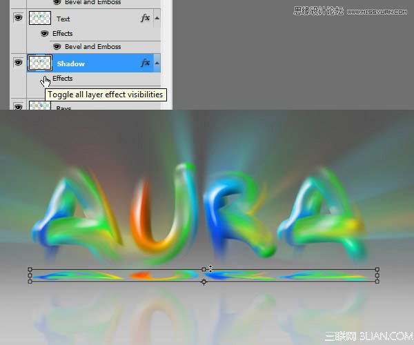 Photoshop制作绚丽风格的彩色艺术字