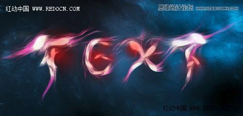 Photoshop使用画笔工具制作绚丽艺术字
