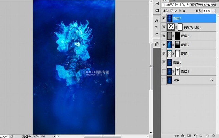 Photoshop调出人像照片唯美的水下特效