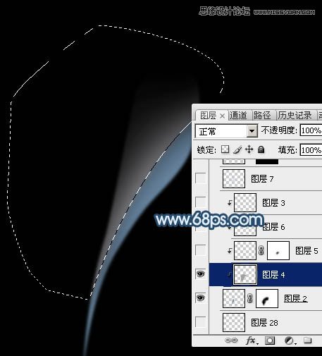Photoshop绘制飘逸唯美的丝状烟雾