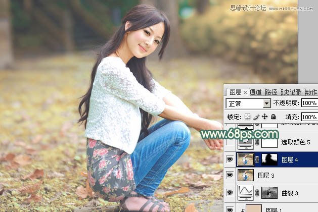 Photoshop调出果子照片日系淡雅肤色效果