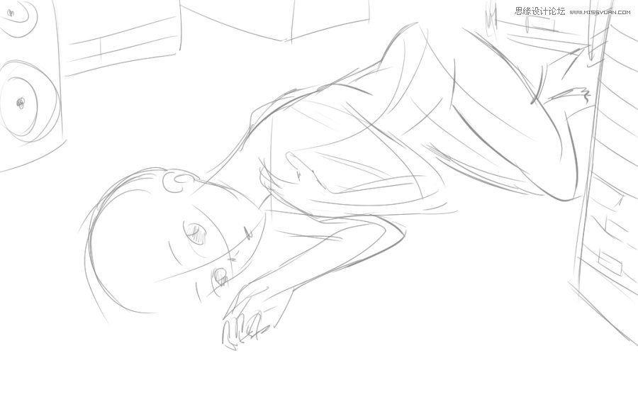 Painter绘制卡通风格的插画女孩