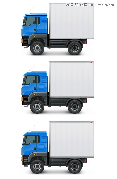 Photoshop绘制矢量风格的小货车图标(2) - 专业