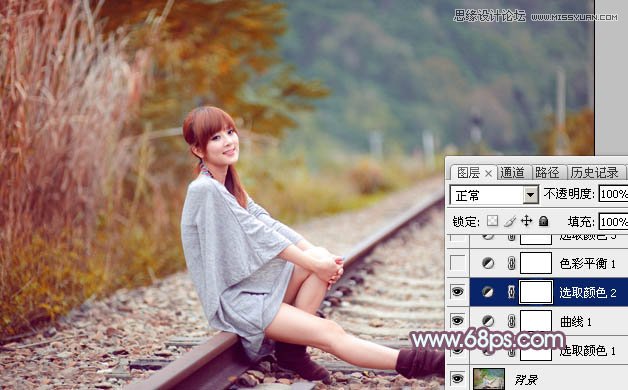 Photoshop调出果子美女照片唯美的淡红效果