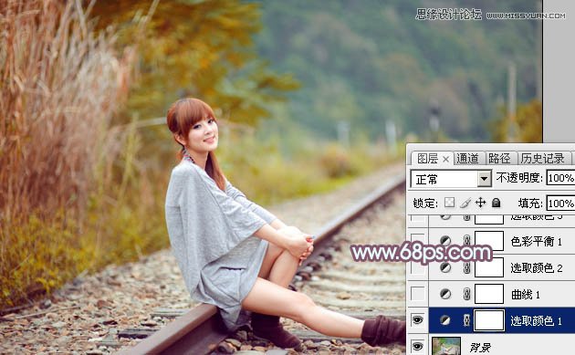 Photoshop调出果子美女照片唯美的淡红效果