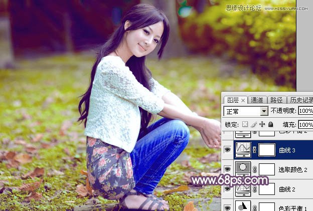 Photoshop调出果子美女唯美粉色效果