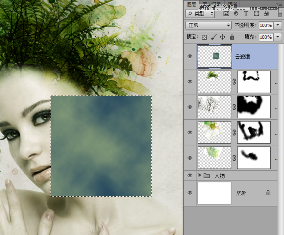 Photoshop合成抽象风格的人像艺术作品
