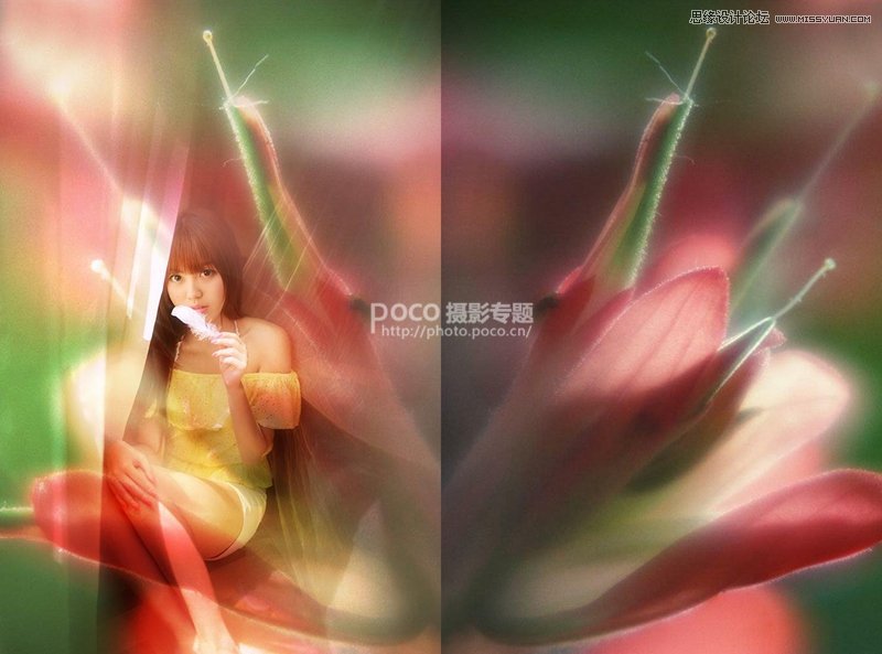Photoshop合成唯美的花朵人像效果图,PS教程