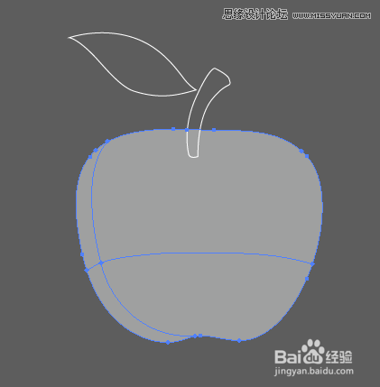 Illustrator网格工具制作逼真的红苹果教程