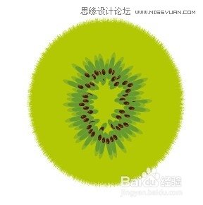 Illustrator绘制切开的猕猴桃效果图
