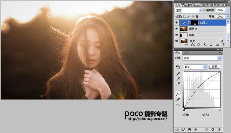 Photoshop给数码人像照片添加唯美逆光效果