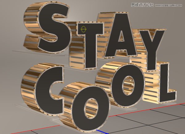 Photoshop制作时尚大气的3D艺术字教程