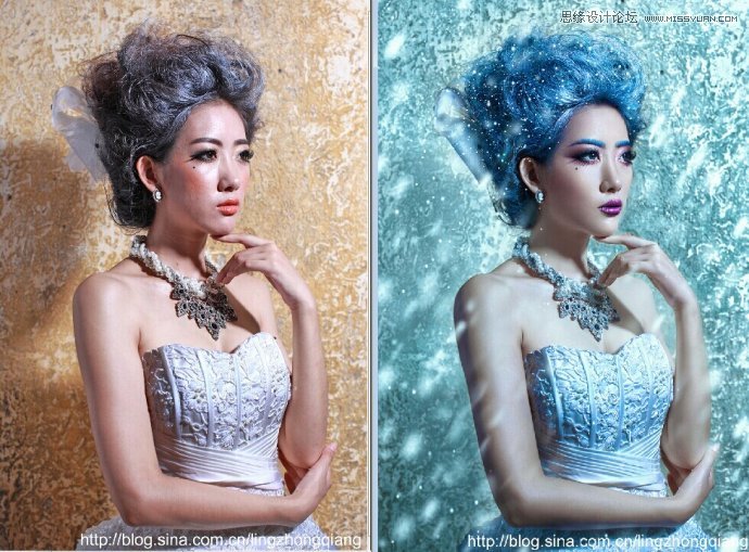 Photoshop调出人像照片唯美蓝色效果
