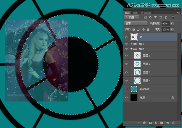 PhotoshopͬԲƴͼЧ