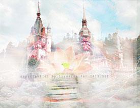 Photoshop设计城堡意境溶图成签教程