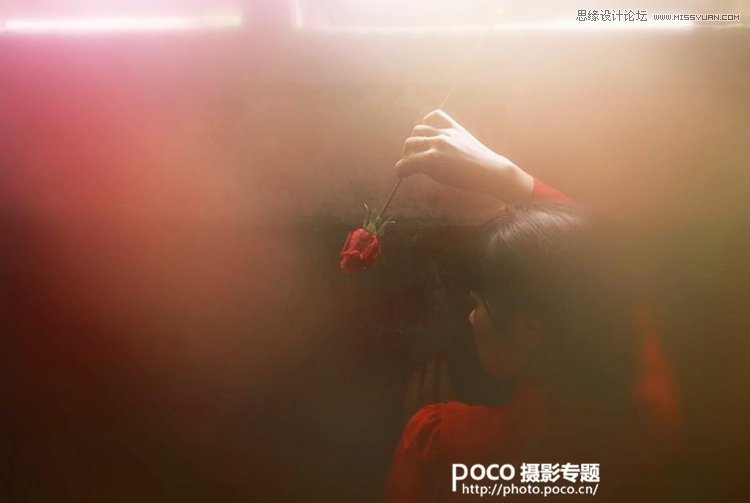 Photoshop给废墟人像添加粉色朦胧美效果