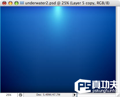Photoshop绘制精美的水下光线壁纸教程