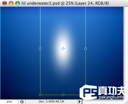 Photoshop绘制精美的水下光线壁纸教程