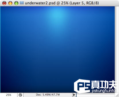 Photoshop绘制精美的水下光线壁纸教程