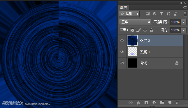 Photoshop制作蓝色绚丽的光线效果图