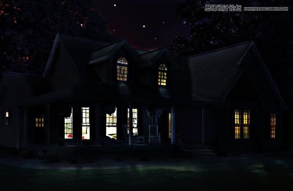Photoshop详细的把白天照片调成夜景效果