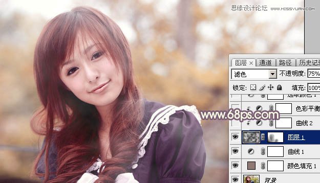 Photoshop调出可爱女孩日系暖色效果