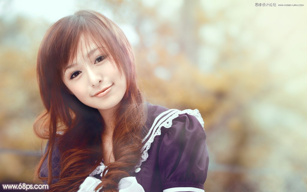 Photoshop调出可爱女孩日系暖色效果