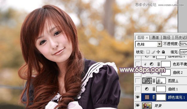 Photoshop调出可爱女孩日系暖色效果