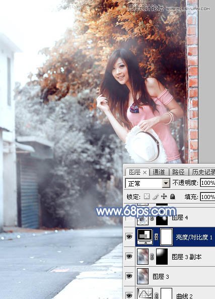 Photoshop调出美女模特秋季暖黄效果
