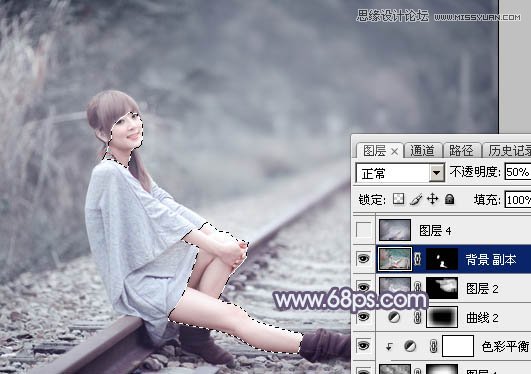 Photoshop调出果子照片唯美的紫色效果