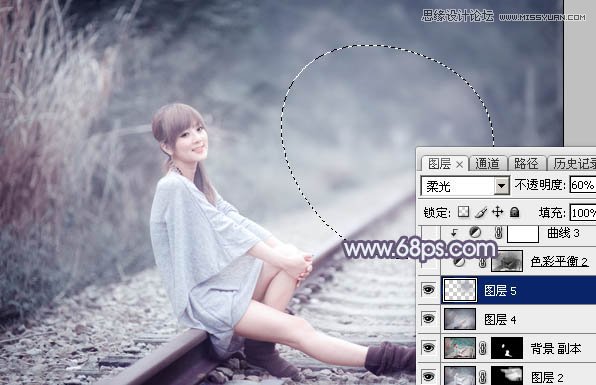 Photoshop调出果子照片唯美的紫色效果