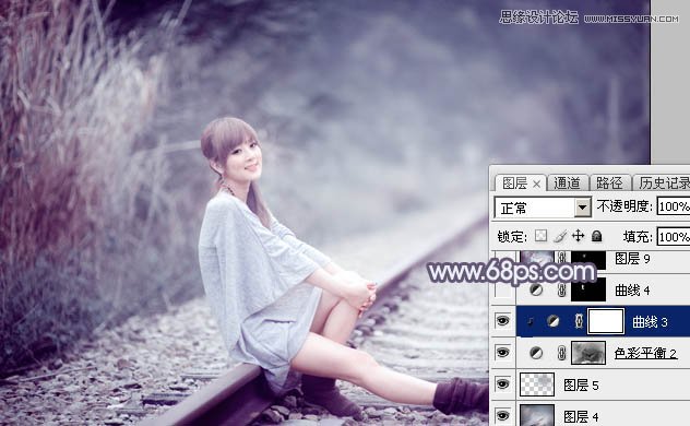 Photoshop调出果子照片唯美的紫色效果