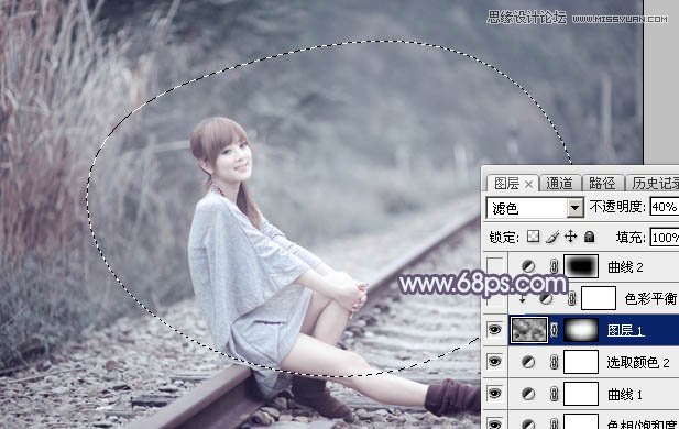 Photoshop调出果子照片唯美的紫色效果