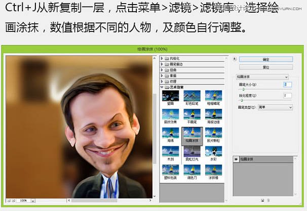 Photoshop巧用液化把普通人像变成漫画效果