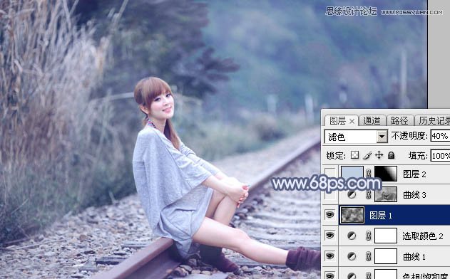 Photoshop调出果子照片梦幻的蓝色效果