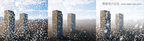 Photoshop制作漫天飞舞的大雪效果图