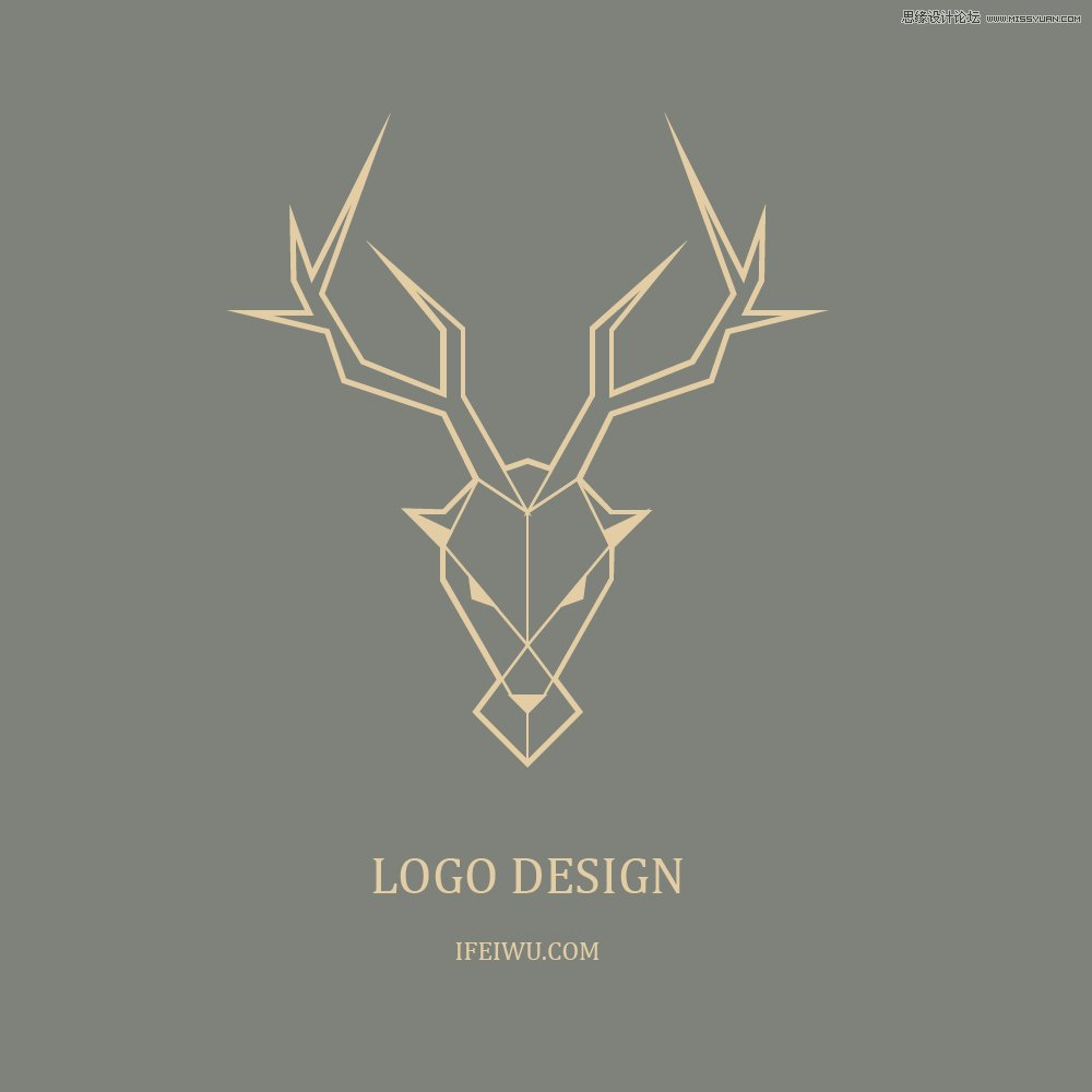 Illustrator绘制简约时尚的鹿形LOGO教程 - 思缘