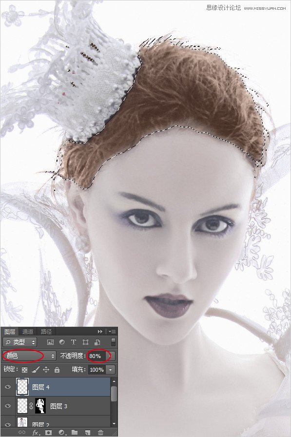 Photoshop调出美女模特另类的奶白色调,PS教程