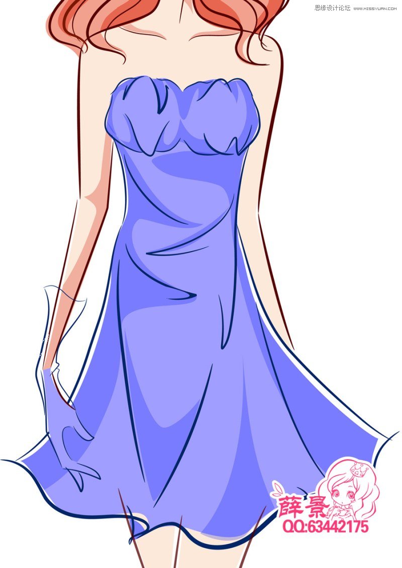 Illustrator结合位数板绘制时尚的女郎