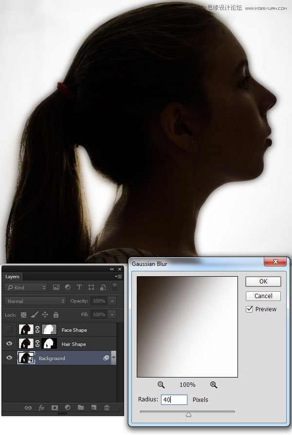 Photoshop合成创意无限的人像曝光效果图