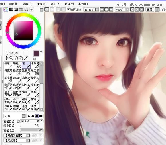 Photoshop½áºÏSAI¸øÌðÃÀÅ®º¢×ªÊÖ»æÐ§¹û