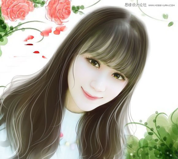 Photoshop结合SAI将生活照转成唯美的手绘效果
